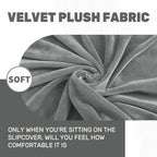 ZNSAYOTX Stretch Velvet Recliner Cover 4-Pieces, Thick Soft Recliner Chair - Image 5