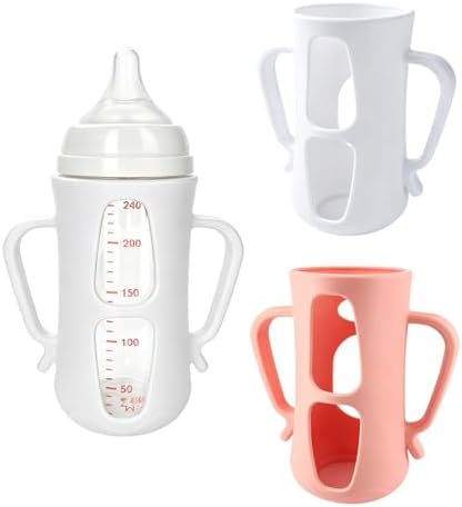 Silicone Sleeves for Pigeon Glass Bottles – 2 Pack Baby Bottle Sleeve by Honeykin