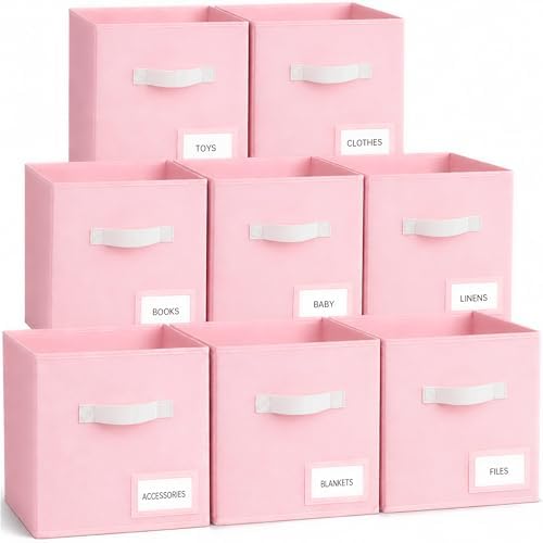Storage Cubes 8 Pack, 11 Inch Fabric Storage Cubes Organizer Bins by Unknown