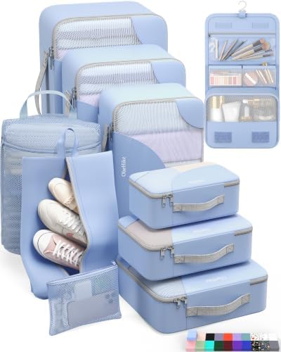 OlarHike 10 Set Packing Cubes for Travel, Gifts for Women Mom, Anti-Tearing by OlarHike