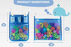 2 x Mesh Bath Toy Organizer + 6 Ultra Strong Hooks – The Perfect Bathtub Toy - Image 2