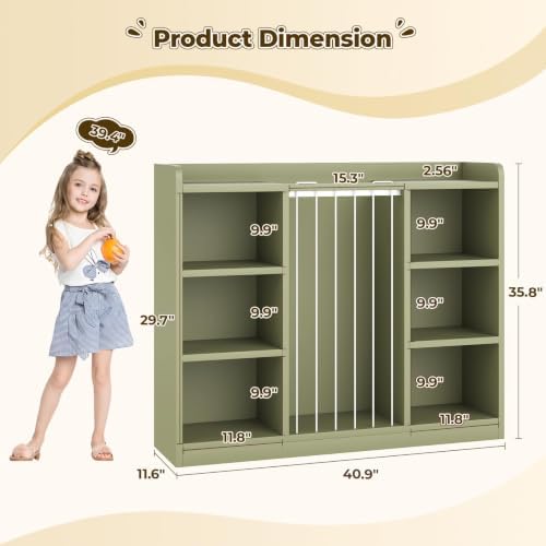 Toy Storage Organizer with 6 Cube, Stuffed Animal Storage - Image 2