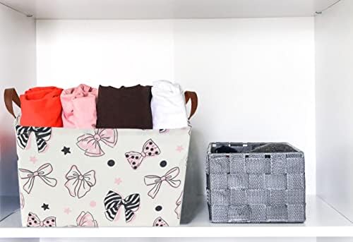 Essme Rectangular Pink Basket, Mother's Day Basket, Storage Baskets Organizer - Image 3