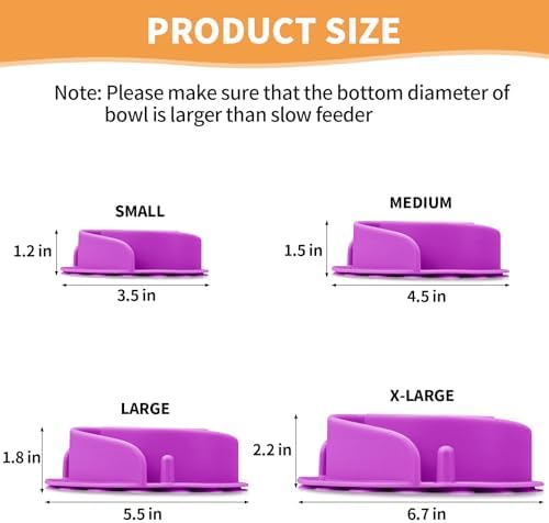 Slow Feeder Dog Bowls Insert, Animire Soft Silicone Slow Eating Dog Food Bowl - Image 5