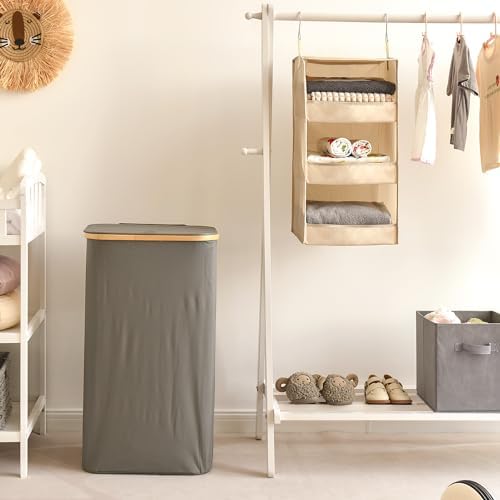 GRANNY SAYS 3-Shelf Hanging Closet Organizer, Foldable Storage - Image 4