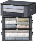 HomeHacks 3-Pack Clothes Organizer Storage Bags, 35L Storage Bins by HomeHacks