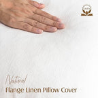 Foindtower Linen Solid Decorative Throw Pillow Covers 20x20 Cream White - Image 2