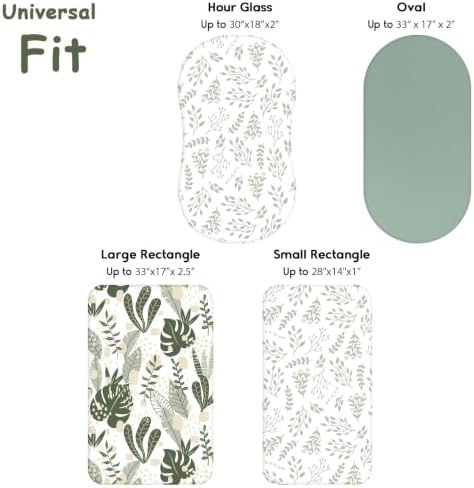 Yoofoss 3-Pack Bassinet Sheets for Boys Girls Universal Fit - Image 3