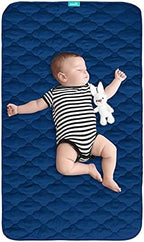 Waterproof Crib Mattress Protector, Non-Slip Quilted Pad by Bilobanbabybedding