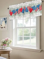 Vandarllin Eucalyptus 4th of July Kitchen Curtains Valances - Image 5