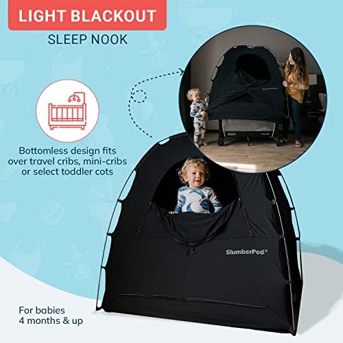 SlumberPod Portable Privacy Pod Blackout Canopy Crib Cover, Sleeping Space - Image 5