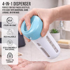 Travigo 4-in-1 Travel Dispenser Bottle, TSA Approved, Leak Proof, Four Reusable - Image 2
