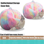 Fluffy Stuffed Animal Storage Bean Bag Chair Cover, Faux Fur Comfy Bean Bag - Image 3