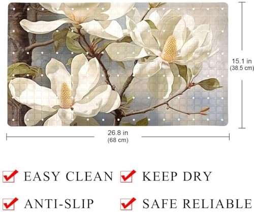 Shower Mat Bathtub Mat, 26.8x15.1 inch, Non-Slip Bath Mat - Image 4