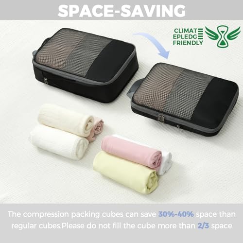 BAGAIL 4 Set/6 Set/8 Set Compression Packing Cubes Travel Accessories - Image 4