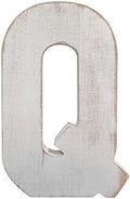 ABELOTS Large Wood Distressed White Wash Alphabet Wall Decor Monogram Letter by ABELOTS
