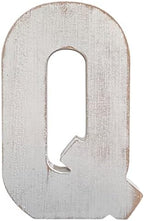 ABELOTS Large Wood Distressed White Wash Alphabet Wall Decor Monogram Letter by ABELOTS