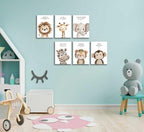 6Pcs Nursery Bible Verse Animal Canvas Wall Art Cute Woodland Animals Christian - Image 3