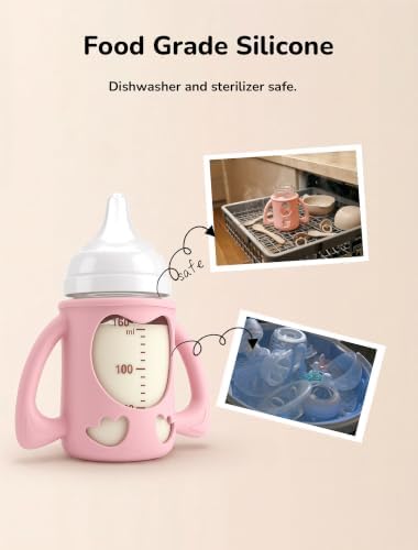 2-Pack Silicone Sleeves for Pigeon Glass Nursing Bottle 5.4 oz - Image 3