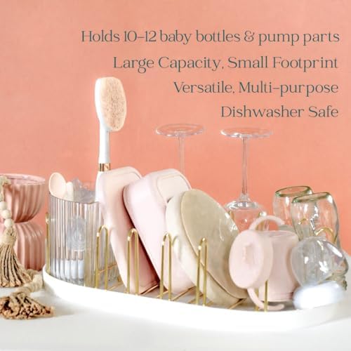 Winnie & Lu Baby Bottle Drying Rack, Stainless Steel Countertop Rack - Image 2