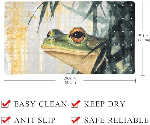 Bath Tub Shower Mat, Washable Bathtub Floor Mats, Suction Cups and Drain Holes - Image 4