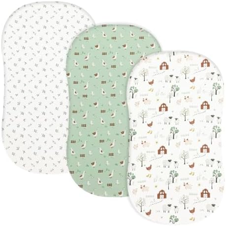 david's kids 3 Pack Bassinet Sheets, Ultra Soft Breathable Comfortable Baby by davidskids