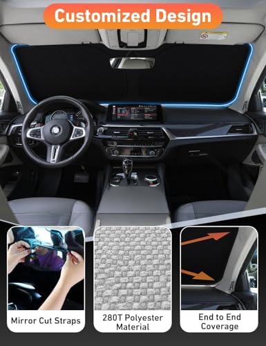 EcoNour Windshield Sunshade for Mitsubishi Outlander Sport 2011-2025 2026 - Image 3