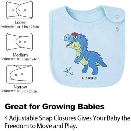 Maiwa 6 Pack Waterproof Cotton Baby Bibs - Image 3