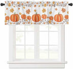 Vandarllin Fall Maple Leaves Kitchen Curtains Valances by VandarllinHomeKitchenDecor