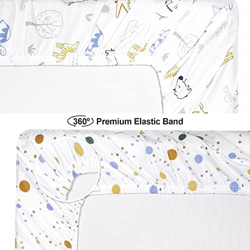 PHF 100% Cotton Bassinet Sheets 2 Pack, Soft Breathable Comfortable Cradle - Image 5