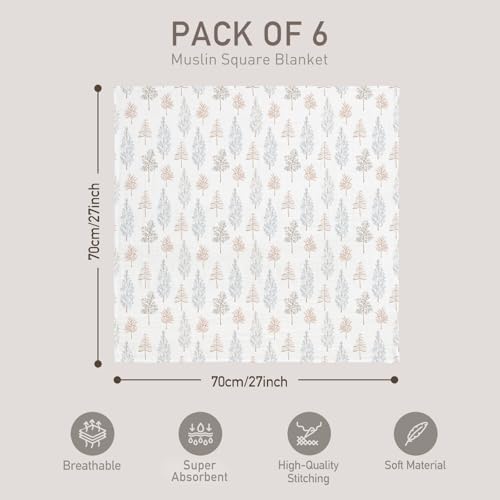 GLLQUEN BABY Receiving Blankets Muslin Swaddle Blanket - Image 4