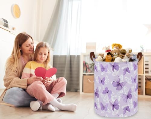 Kids Laundry Hamper, Butterfly Laundry Basket Collapsible Girls Storage Baskets - Image 2