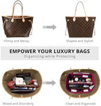 OPPOSHE Purse Organizer Insert for Handbags, Softened Felt Bag Insert Organizer - Image 3