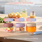Glass Baby Food Storage Containers, Baby Food Jars, 8 Pack Small Glass - Image 5