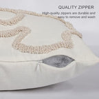 Coquette Bow Tufted Throw Pillow Cover 12x20, Boho Neutral Linen Cushion Case - Image 4