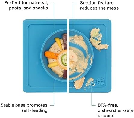 ezpz Mini Bowl - 12 Months+ - 100% Silicone Suction Placemat + Bowl - Image 2