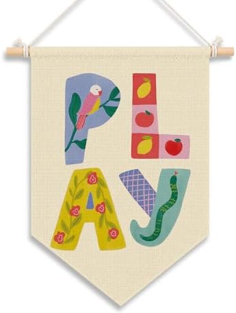 KDHTY Kids Playroom Canvas Hanging Pennant Flag Banner, Kids Room Decor by Unknown