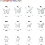 SAOROPEB 3D Butterfly Wall Decor, Removable Metallic Wall Sticker Room Mural - Image 5