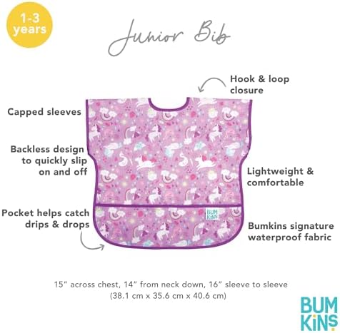 Bumkins Short Sleeve Bib for Girl or Boy, Toddler and Kids for 1-3 Years - Image 5