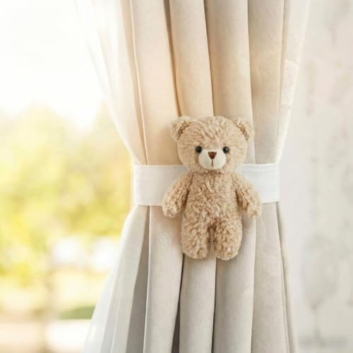 Chumia 2 Pcs Bear Curtain Tiebacks Cute Nursery Decor - Image 6