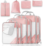 Compression Packing Cubes 10 Set, Compressible Space-Saving Packing Cubes by NICOSHOW