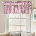 ASPMIZ Farmhouse Valances for Windows, Cotton Linen Kitchen Curtains Valances - Image 2