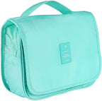 Hanging Toiletry Bag for Women, Portable Mint Green Travel Summer Beach Bag - Image 4