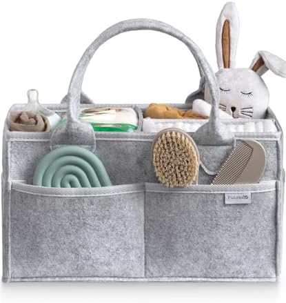 PUTSKA Baby Diaper Caddy Organizer, Felt Nursery Basket, Extra Large by Putska