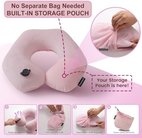 Keemall Inflatable Travel Neck Pillow - Image 4