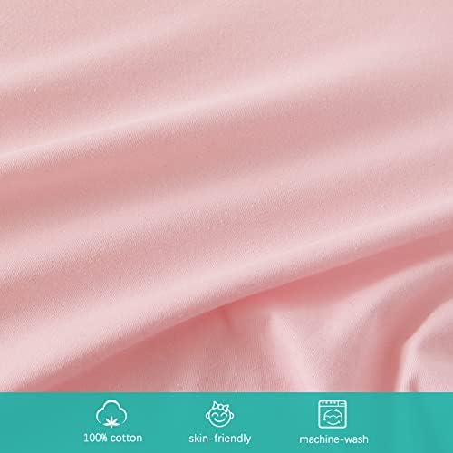 Bassinet Sheets for Baby Girl, 100% Cotton Sheets, 2 Pack - Image 3
