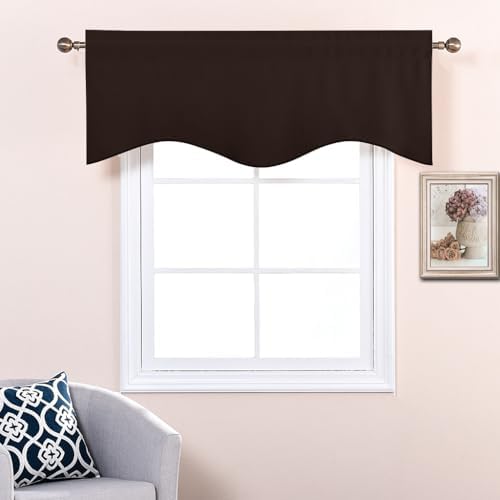 NICETOWN Blackout Coffee Valance - Image 4