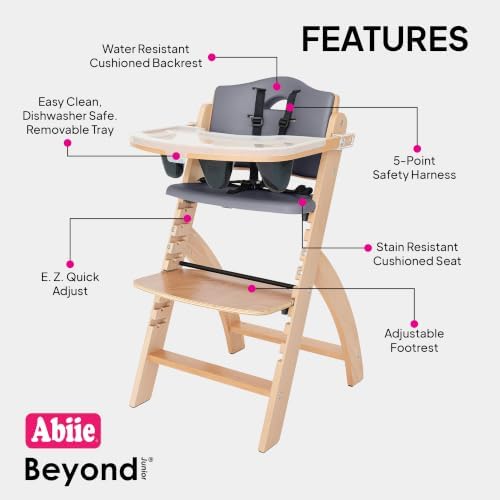 Abiie Beyond Junior Convertible Wooden High Chair - Image 2