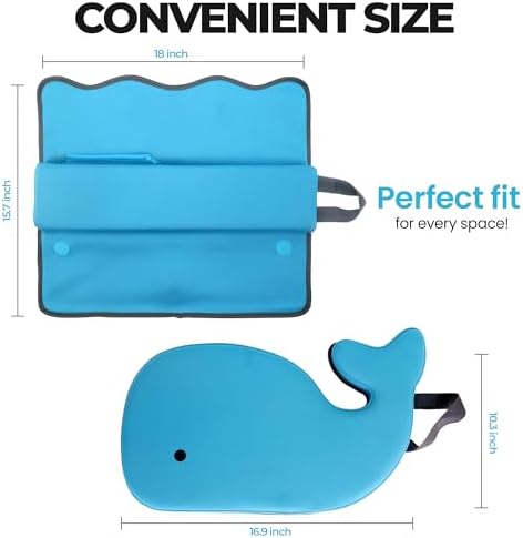 Whale Baby Bath Kneeler and Elbow Rest Set – Extra Thick Padded Cushion – - Image 3