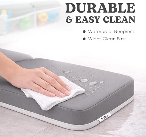 Rylor Premium Baby Bath Kneeler Mat & Elbow Rest Pad Set – Comfortable Bath - Image 4
